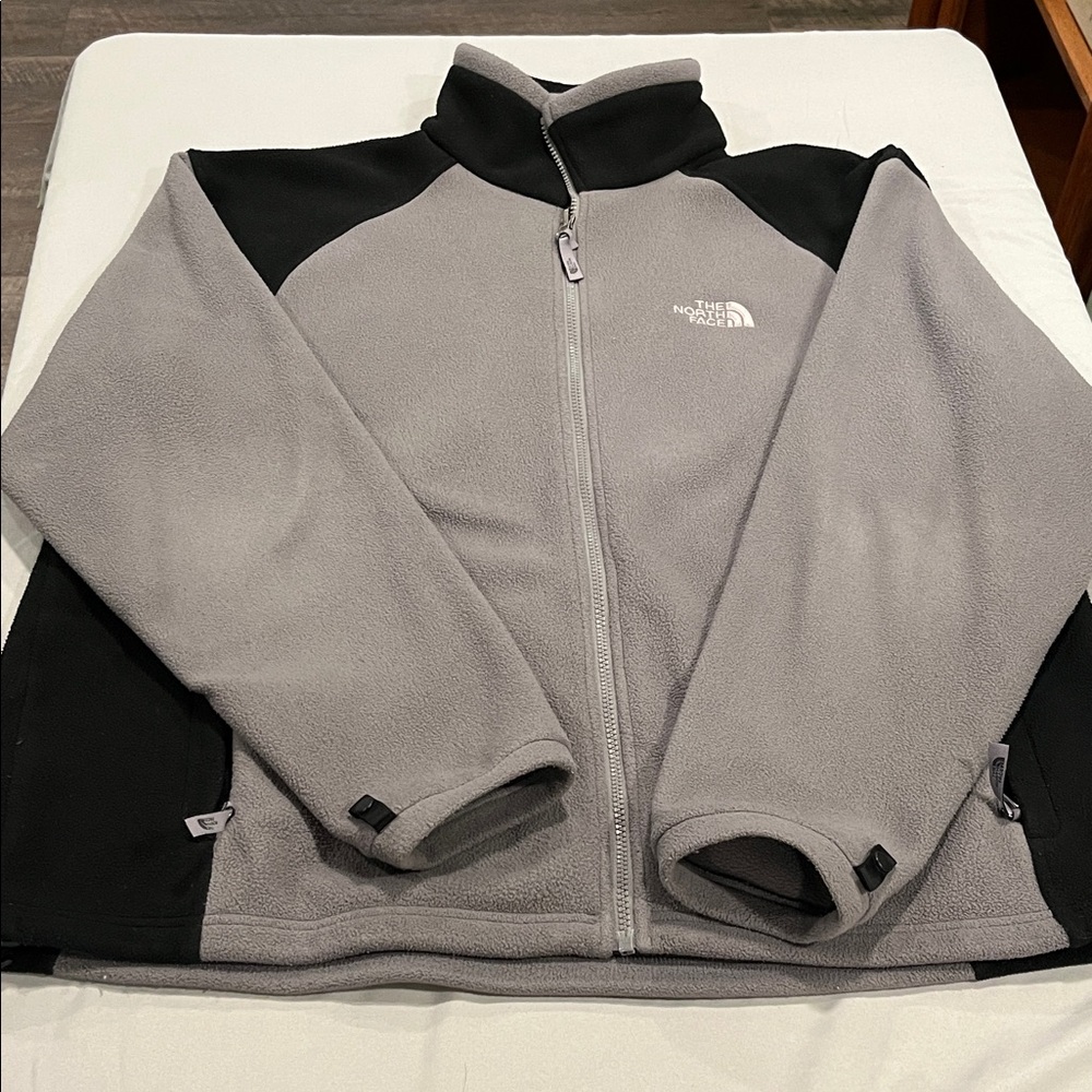The North Face Mens Black and Gray Fleece Jacket
